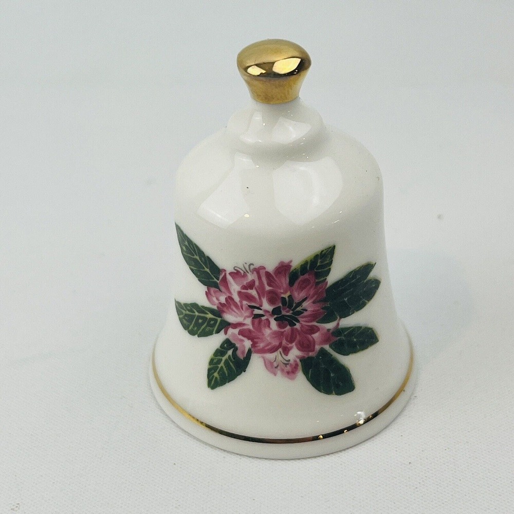 Danbury Mint Washington Coast Rhododendron Official State Flower Bell Collection